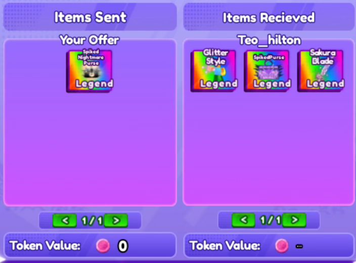 [TOKEN] Nightmare purse val proof! - Value Proofs | Bloxtsar